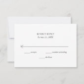 幾何学的ブルゴーニュ花ユーカリ結婚式RSVP 出欠カード (裏面)