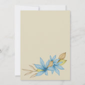 幾何学的ブルゴーニュ茶色のフローラ結婚ズ 招待状 (裏面)