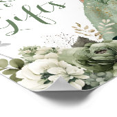 幾何学的プリンセスセージ緑XVアニョスカードギフト ポスター (角)