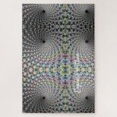 幾何学的ヘリックス光学錯覚タイポグラフィ ジグソーパズル (縦)