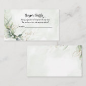 幾何学的ベビーシャワーおむつラッフルカードインサート エンクロージャーカード (正面/裏面)