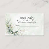 幾何学的ベビーシャワーおむつラッフルカードインサート エンクロージャーカード (正面)