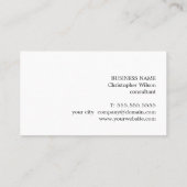 幾何学的ベージュエレガントホワイトグレーコンサルタント 名刺 (裏面)