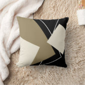 幾何学的ベージュピアロー クッション (ブランケット)