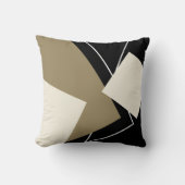 幾何学的ベージュピアロー クッション (正面)