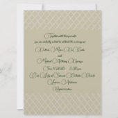 幾何学的ベージュ色デザイン結婚式招待状 招待状 (正面)