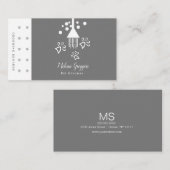 幾何学的ペットトリマードッグウォーカーポーロゴ報酬 名刺 (正面/裏面)