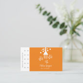 幾何学的ペットトリマードッグウォーカーポーロゴ報酬 名刺 (スタンド正面)