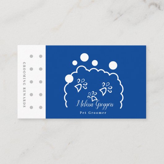 幾何学的ペットトリマーSudsロゴ報酬 名刺 (正面)