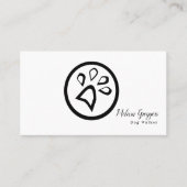 幾何学的ペットドッグウォーカーポーロゴ 名刺 (正面)