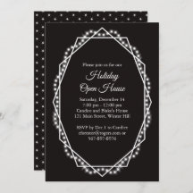 幾何学的ホリデースパークルオープンハウスブラック