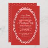 幾何学的ホリデースパークル企業のパーティー 招待状 (正面/裏面)