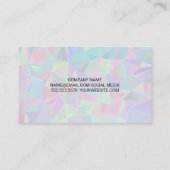 幾何学的ホログラフィック勾配 名刺 (裏面)