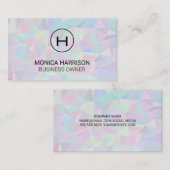 幾何学的ホログラフィック勾配 名刺 (正面/裏面)