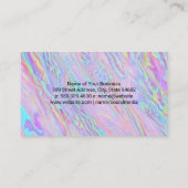 幾何学的ホログラフィック液体 | QRスキャン 名刺 (裏面)