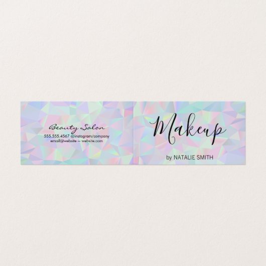 幾何学的ホログラフィック背景 名刺 (外部フラット)