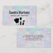 幾何学的ホログラフィック背景 名刺 (正面/裏面)