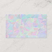 幾何学的ホログラフィック背景 |髪と美しい 名刺 (裏面)