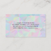 幾何学的ホログラフィック |コスメティックブラシ 名刺 (裏面)