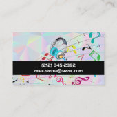 幾何学的ホログラフィック | ヘッドホン | 楽譜 名刺 (裏面)