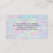 幾何学的ホログラフィック |メイクアップキットブラシ 名刺 (裏面)