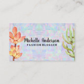 幾何学的ホログラフィック | 多肉植物 名刺 (正面)