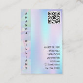 幾何学的ホログラフィック | QRコード 名刺 (正面)