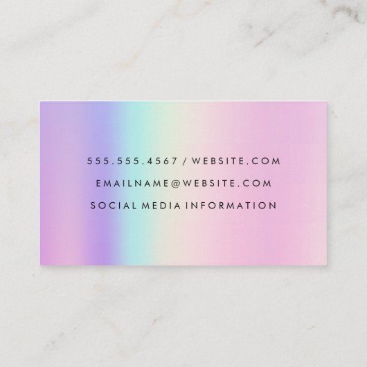 幾何学的ホログラフィック | QRコード 名刺 (裏面)