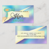 幾何学的ホログラフィモダンック、ヘアドライヤー 名刺 (正面/裏面)