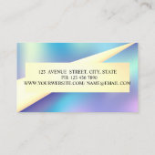 幾何学的ホログラフィモダンック、ヘアドライヤー 名刺 (裏面)