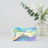 幾何学的ホログラフィモダンック、ヘアドライヤー 名刺 (スタンド正面)