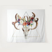 幾何学的ボホフローラブルスカル タペストリー (正面(横))