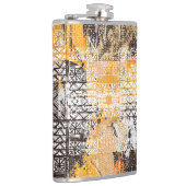 幾何学的ボホ族パタ動揺してーン フラスク (右)