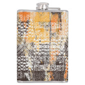 幾何学的ボホ族パタ動揺してーン フラスク (裏面)