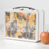 幾何学的ボホ族パタ動揺してーン メタルランチボックス (インサイチュ)