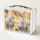 幾何学的ボホ族パタ動揺してーン メタルランチボックス (裏面)