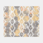 幾何学的ボホ族:パタ動揺してーン。 フリースブランケット (正面(横))