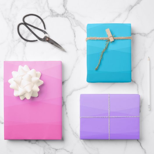 幾何学的ポリゴン ラッピングペーパーシート (正面)