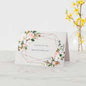 幾何学的マグノリア花嫁カード カード (黄色い花)