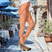 幾何学的マーブルパターンイタリアンデザインレギンス レギンス