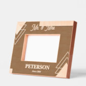 幾何学的ミセス・カップルウッドカスタム写真枠 レーザー彫刻フレーム (左)