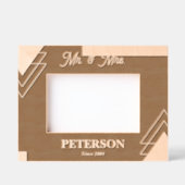 幾何学的ミセス・カップルウッドカスタム写真枠 レーザー彫刻フレーム (正面)