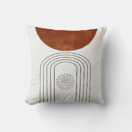 幾何学的ミッドセンチュリーモダンオレンジ装飾用クッション クッション