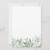 幾何学的ミニマリストユーカリ引っ越し祝いパーティーパーティー 招待状 (裏面)