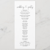 幾何学的ミニマリストユーカリ結婚式 プログラム (裏面)