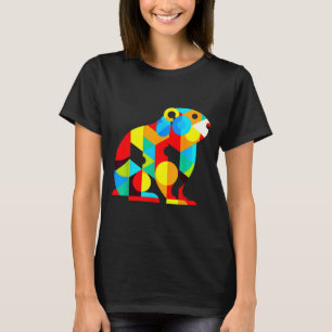 幾何学的ミニマリズム モダンイラスト グラウンドホッグ Tシャツ