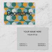 幾何学的ミニマルコンテンポラリーリストジオメトリック 名刺 (正面/裏面)