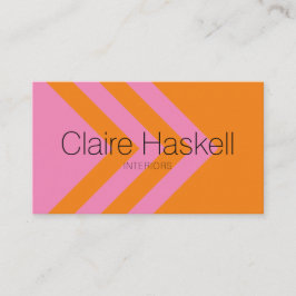 幾何学的ミニマルソーシャルメディアのアイコンオレンジ色ピンク 名刺