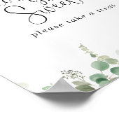 幾何学的ミニマルユーカリラブイズスイートサイン ポスター (角)