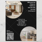 幾何学的ミニマル実在リストエステートフライヤー チラシ (裏面)